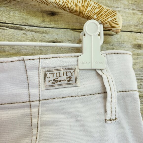 Never Worn Seven7 Utility Skirt Size 10 - White - Picture 6 of 10